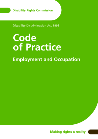 Disabled access - code of practice for employers