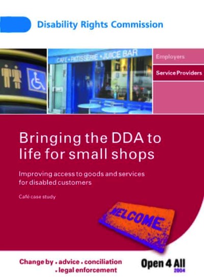 Disabled access - disability discrimination act for cafes