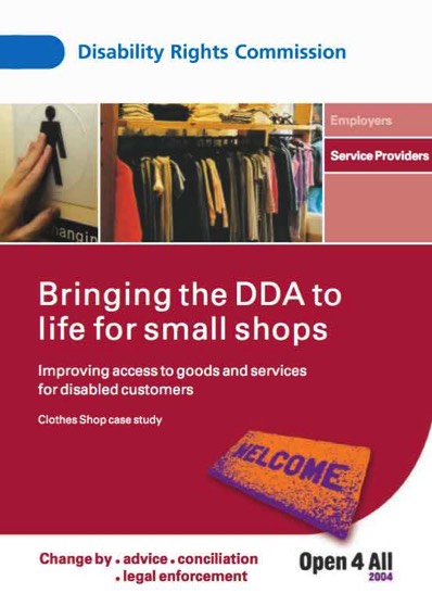 Disabled access - disability discrimination act for clothes shops