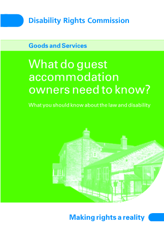 Disabled access - disability discrimination act for guest accomodation
