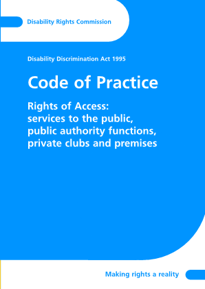Disabled access - code of practice highlighting rights of access
